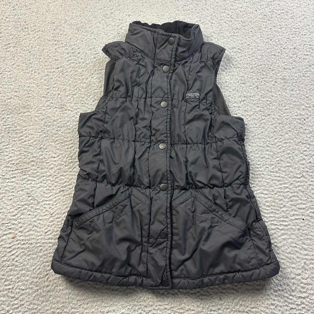 Smith & Rogue Women's Black Quilted Lavalon Wool Insulation Puffer Vest Small
